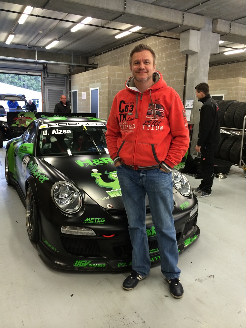 Boris Bonacker beim Motorsport-Event mit Porsche